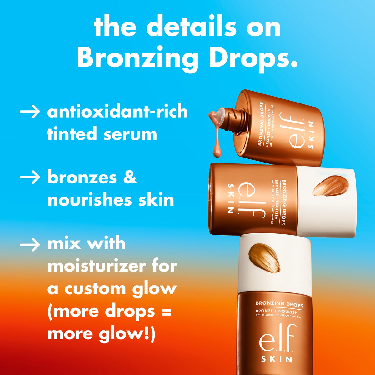 e.l.f. Bronzing Drops Rose Gold texture du produit