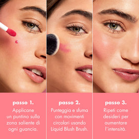 e.l.f. Camo Liquid Blush application sur joue