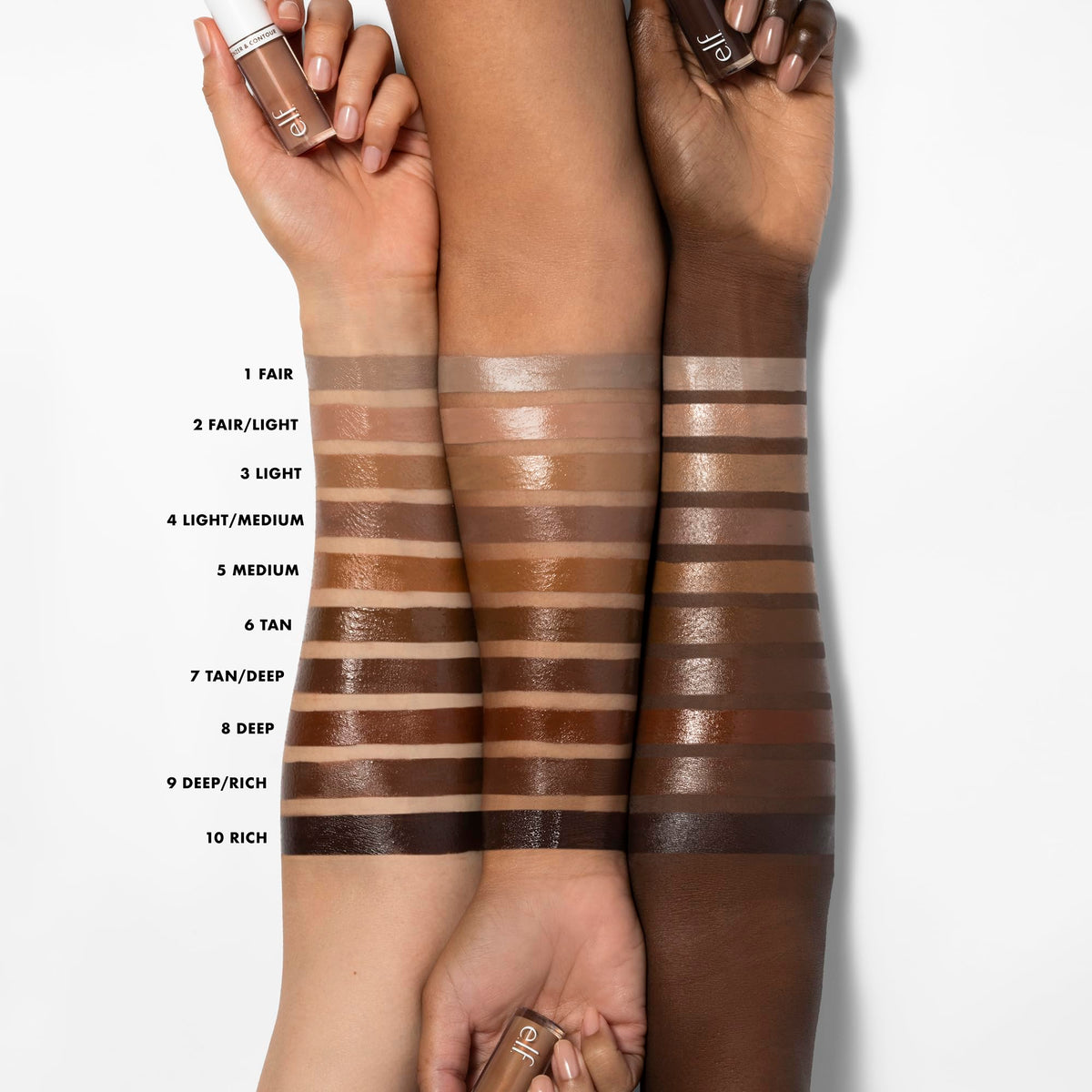 e.l.f. Camo Liquid Bronzer & Contour 30g en usage sur le visage