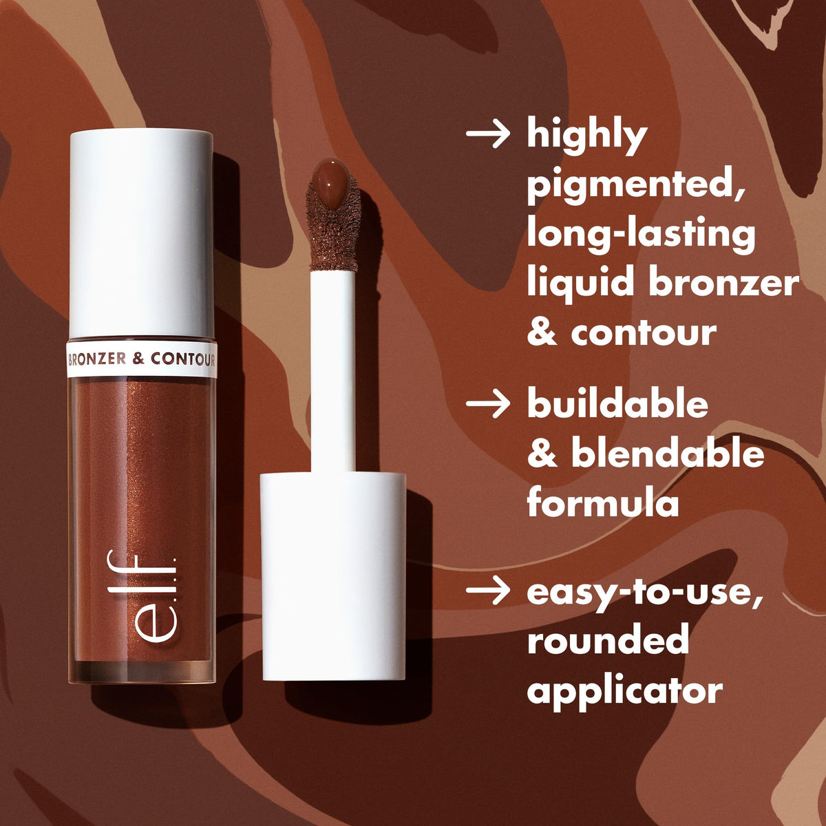 e.l.f. Camo Liquid Bronzer & Contour application sur le visage