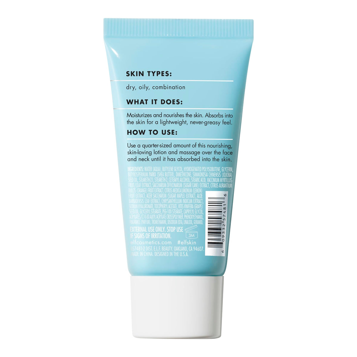 e.l.f. Crème Hydratante Mini 30g sur un fond en bois