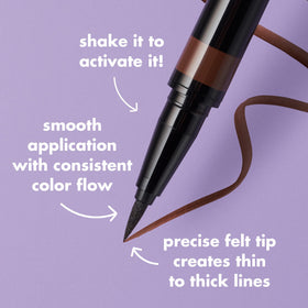 e.l.f. Eyeliner H2O Proof Marron Foncé 10g en contexte d'utilisation