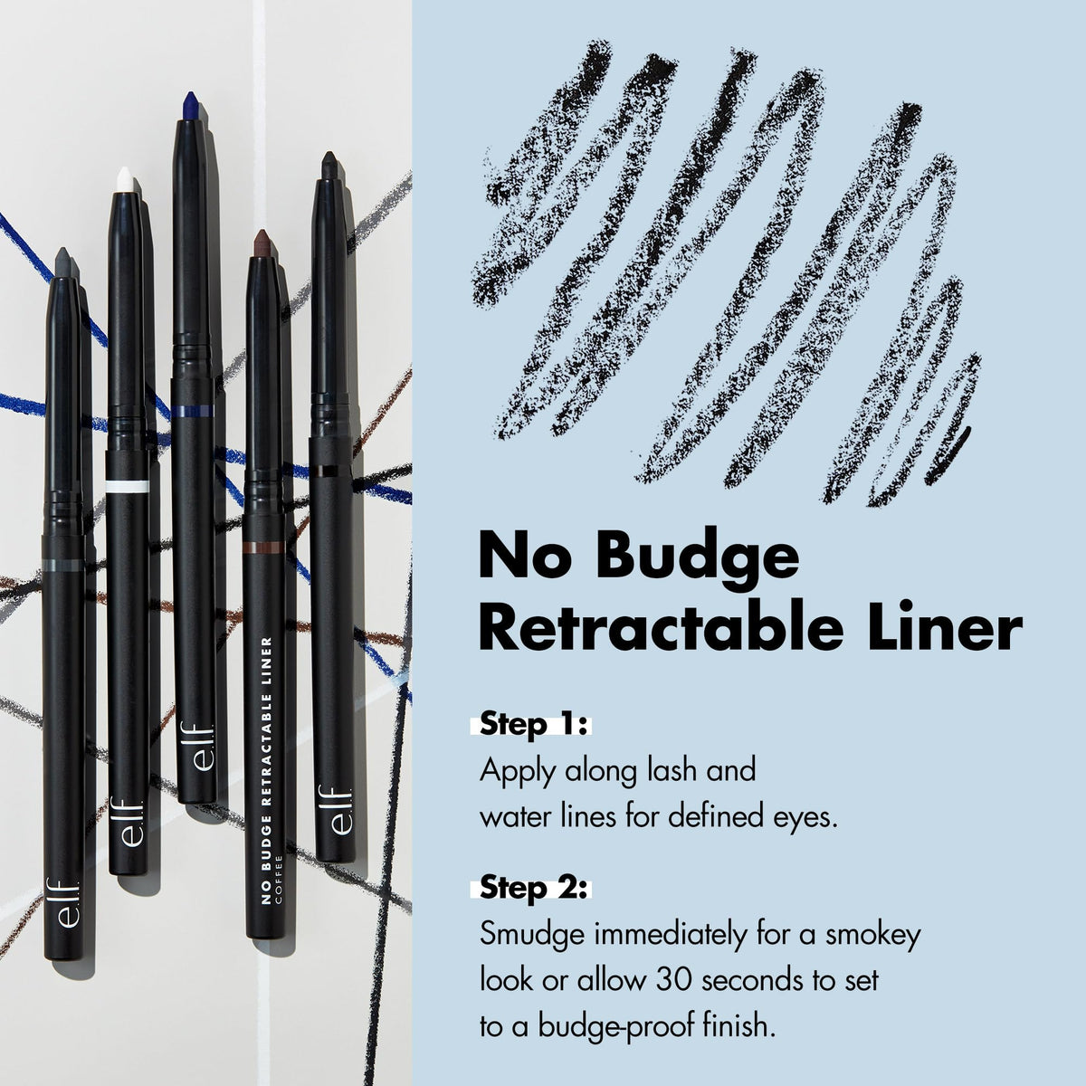 e.l.f. eyeliner ruby avec bouchon en place