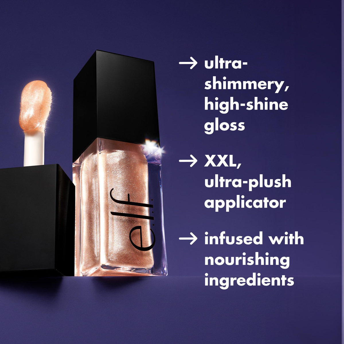 e.l.f. Glow Reviver Lip Oil Princess Cut packaging élégant