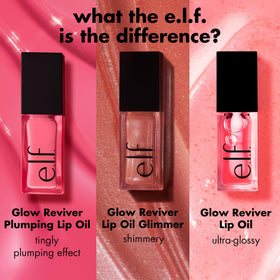 e.l.f. Glow Reviver Plumping Lip Oil Apricot Feelings with other lip care products