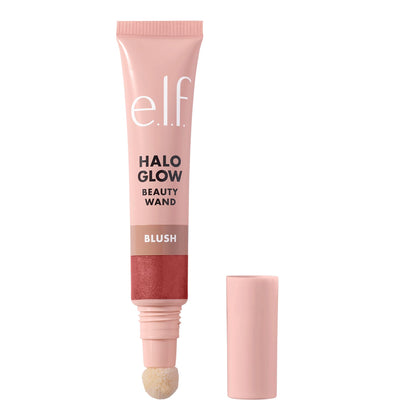 e.l.f. Halo Glow Blush Rosé You Slay avant en gros plan avec applicateur