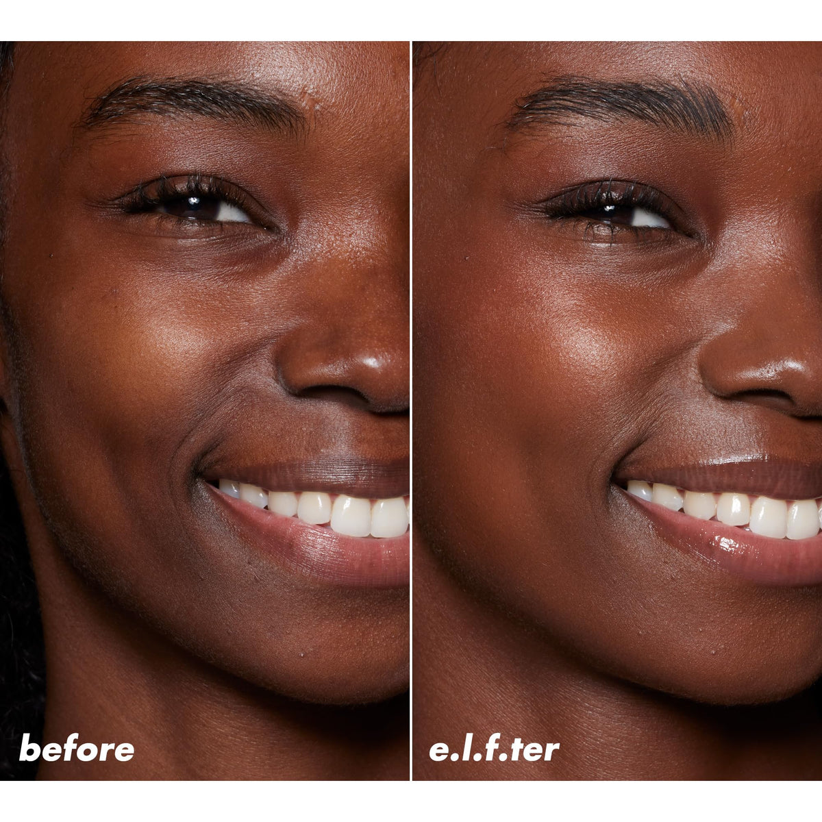 e.l.f. Halo Glow Skin Tint SPF 50 application sur le visage