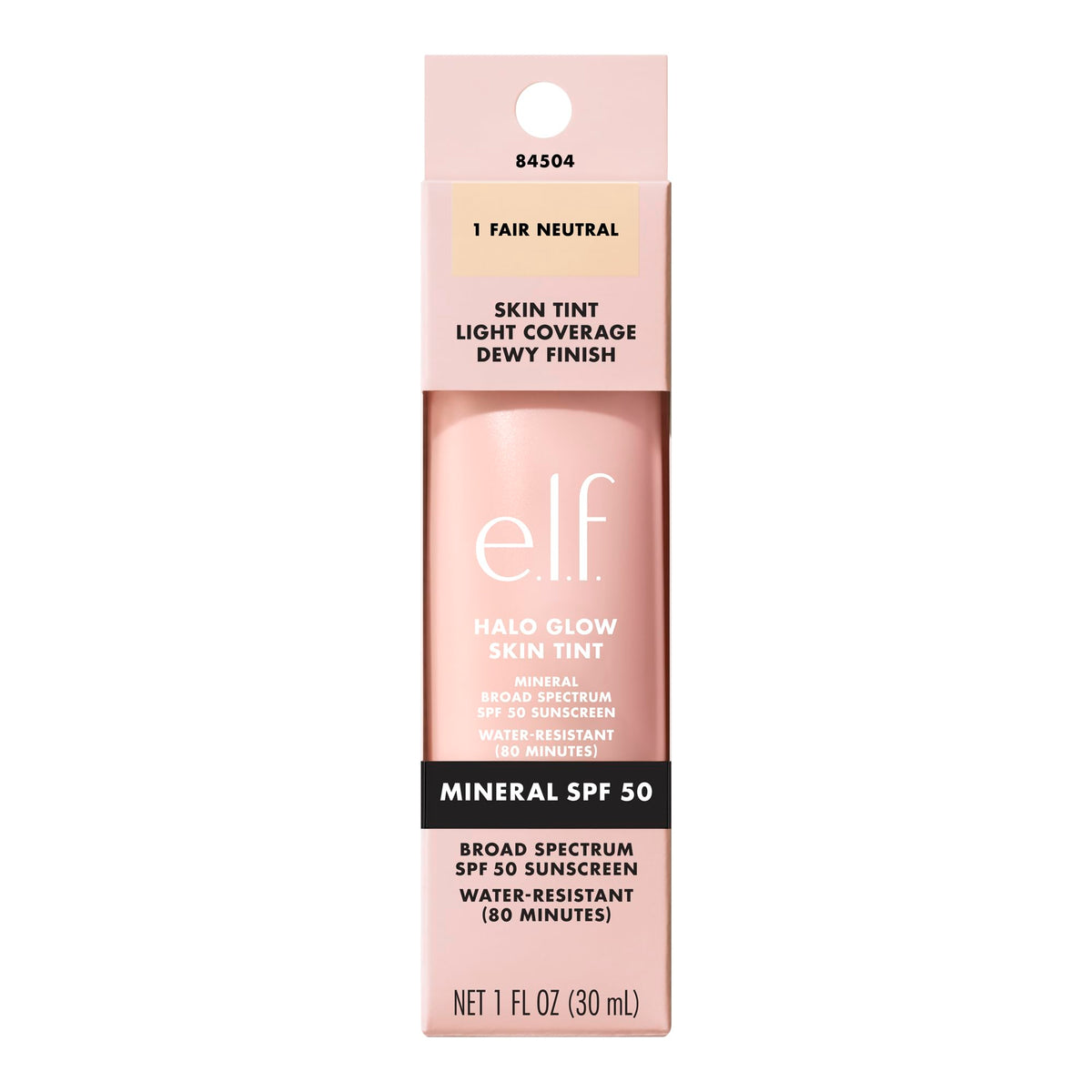 e.l.f. Halo Glow Skin Tint SPF 50 sur une coiffeuse
