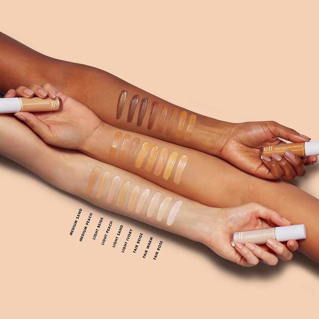 e.l.f. Hydrating Camo Concealer application avec pinceau