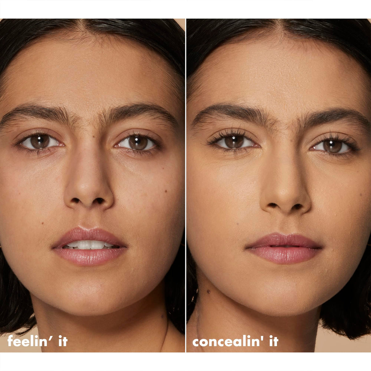 e.l.f. Hydrating Camo Concealer Medium Warm 36g being applied with a brush