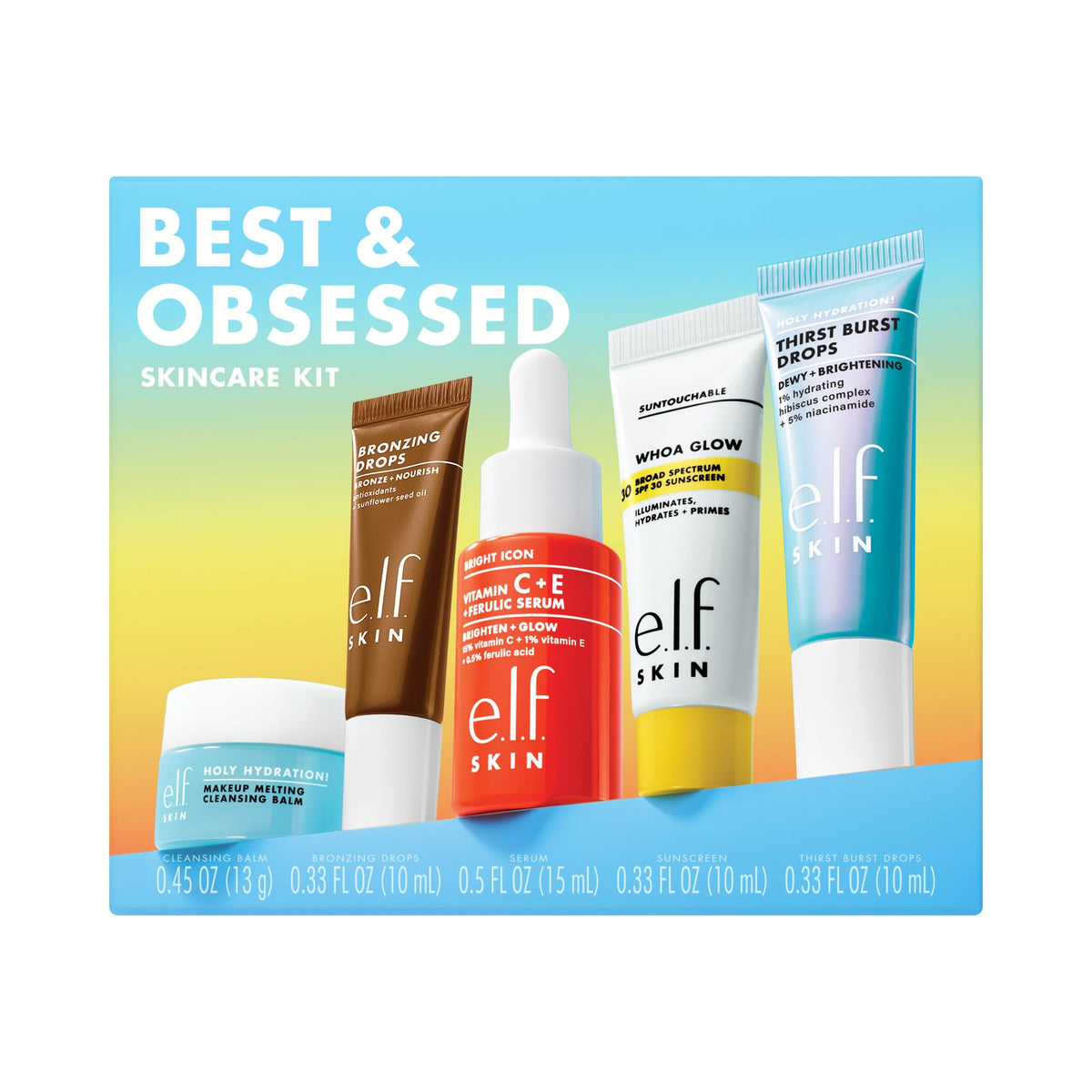 e.l.f. Kit de Soins Visage Miniature avec Balm Nettoyant