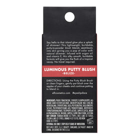 e.l.f. Luminous Putty Blush Belize 30g en situation sur un visage maquillé