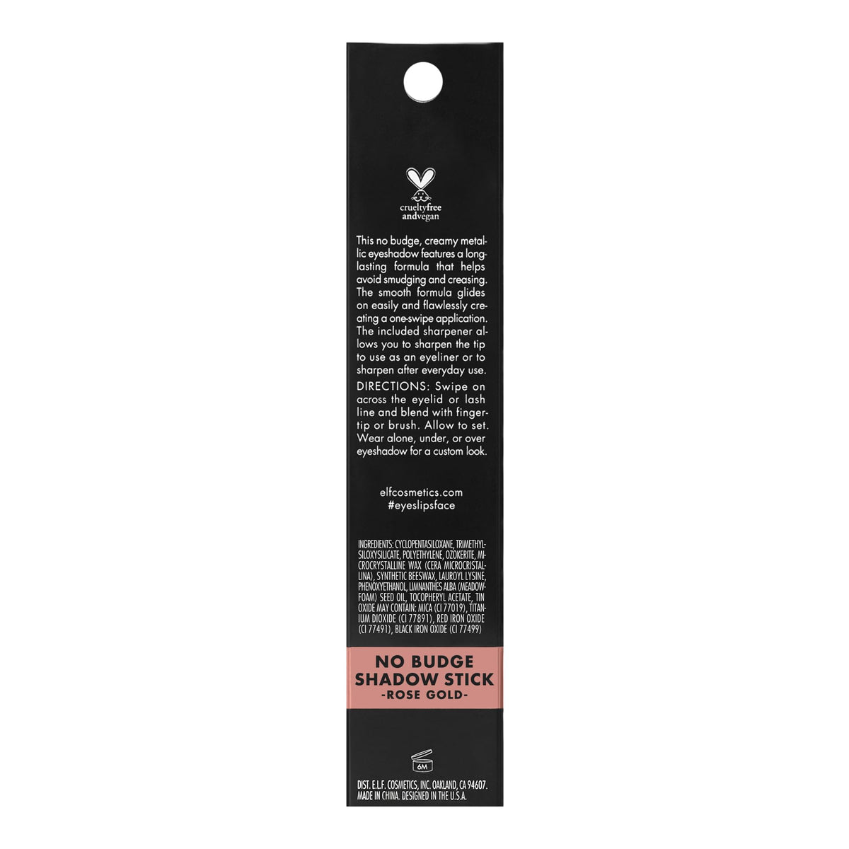 e.l.f. No Budge Shadow Stick Rose Gold en usage sur les yeux