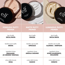 e.l.f. Poreless Face Primer 60g emballage avec informations nutritionnelles