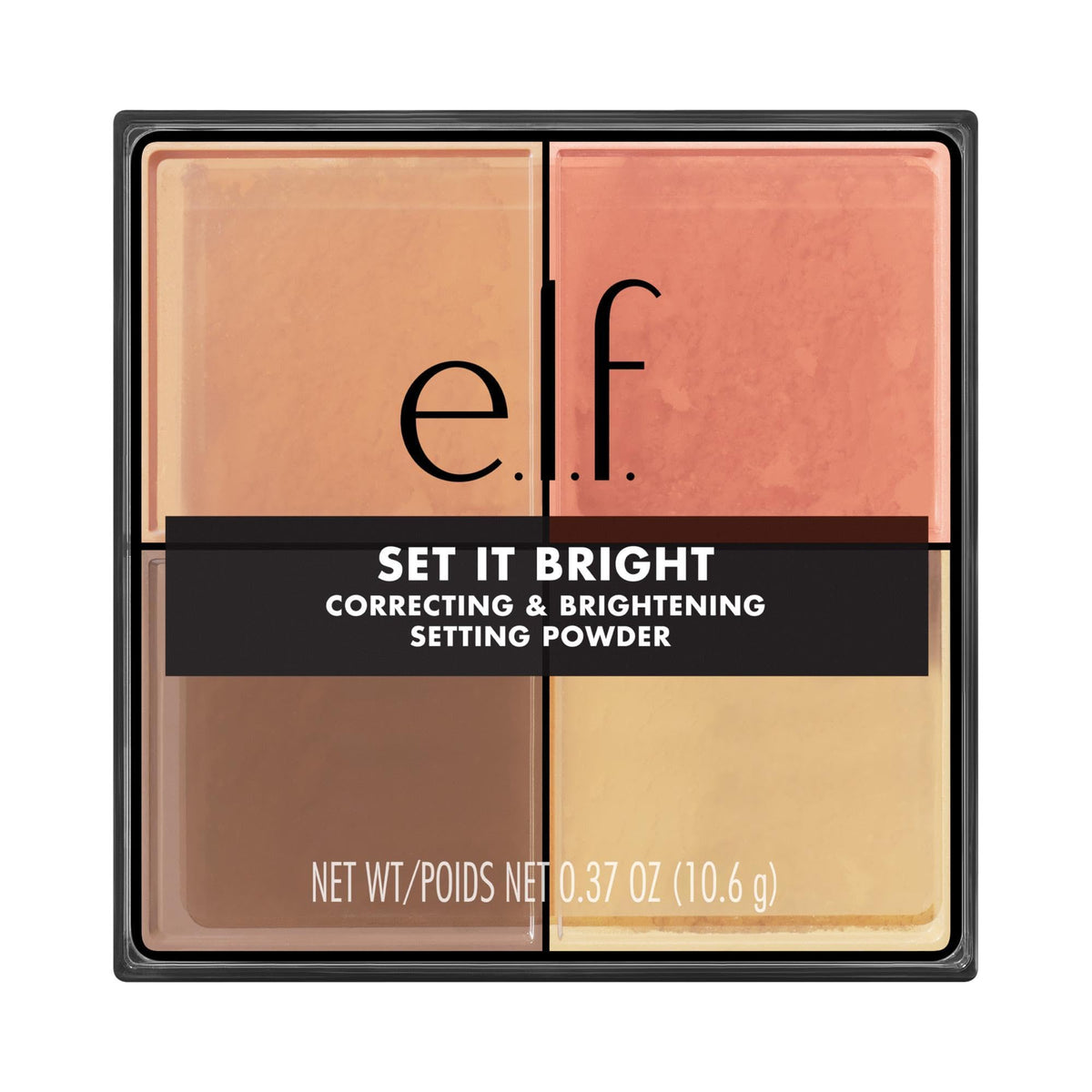 e.l.f. Poudre Quad Set it Bright vue de face avec quatre teintes