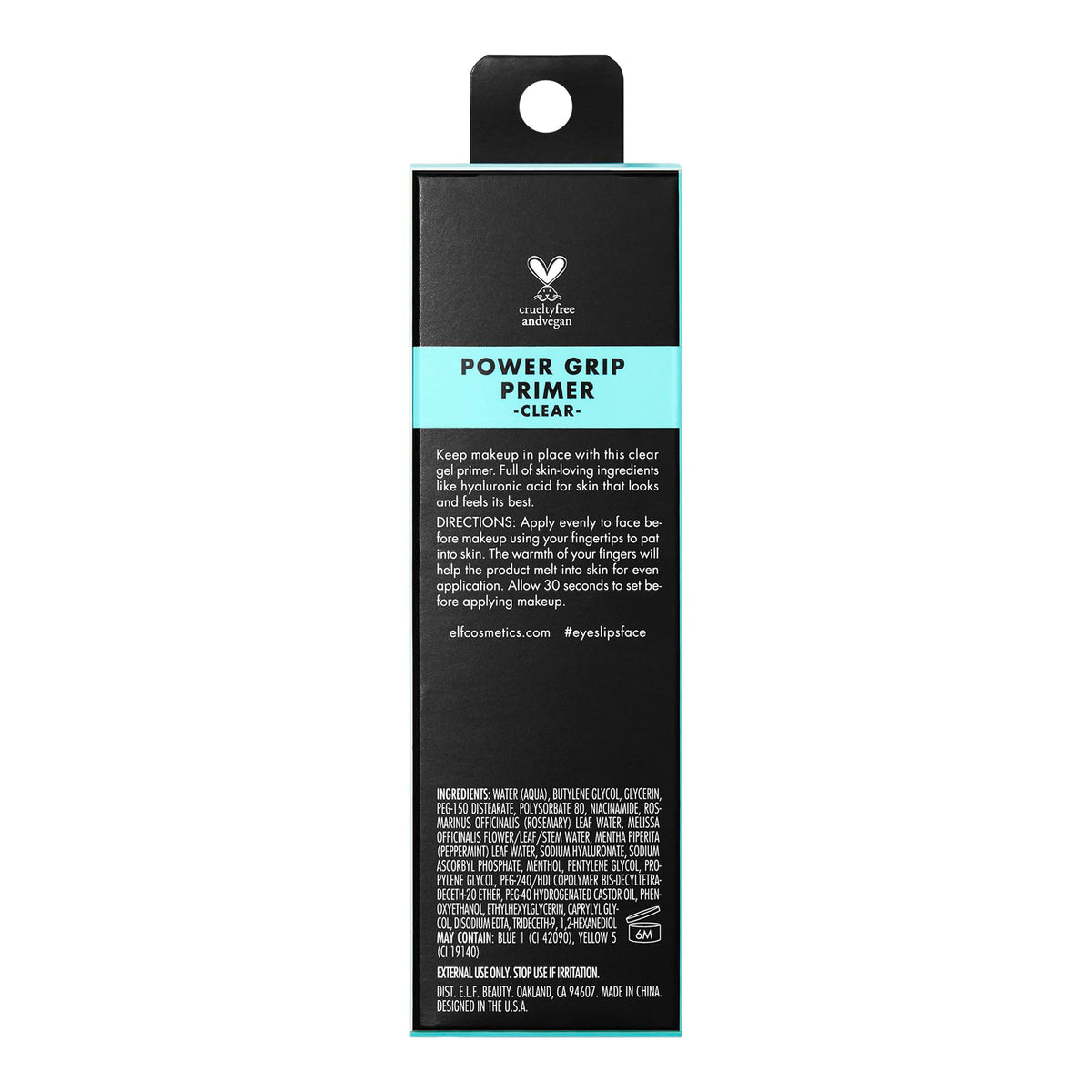 e.l.f. Primer Hydratant Power Grip 40g sur une main
