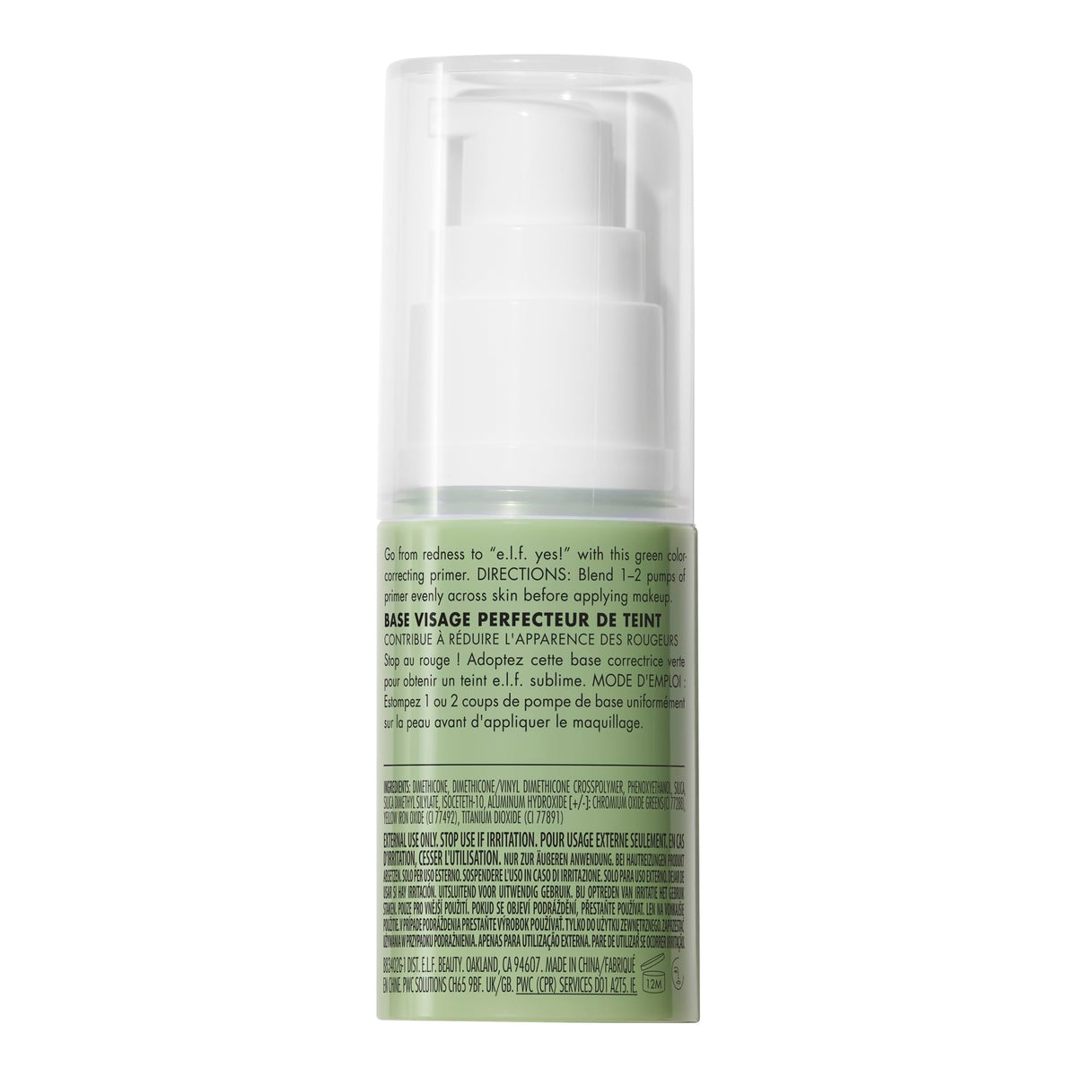 e.l.f. Primer Visage Ajusteur de Teint 50g, prise en main