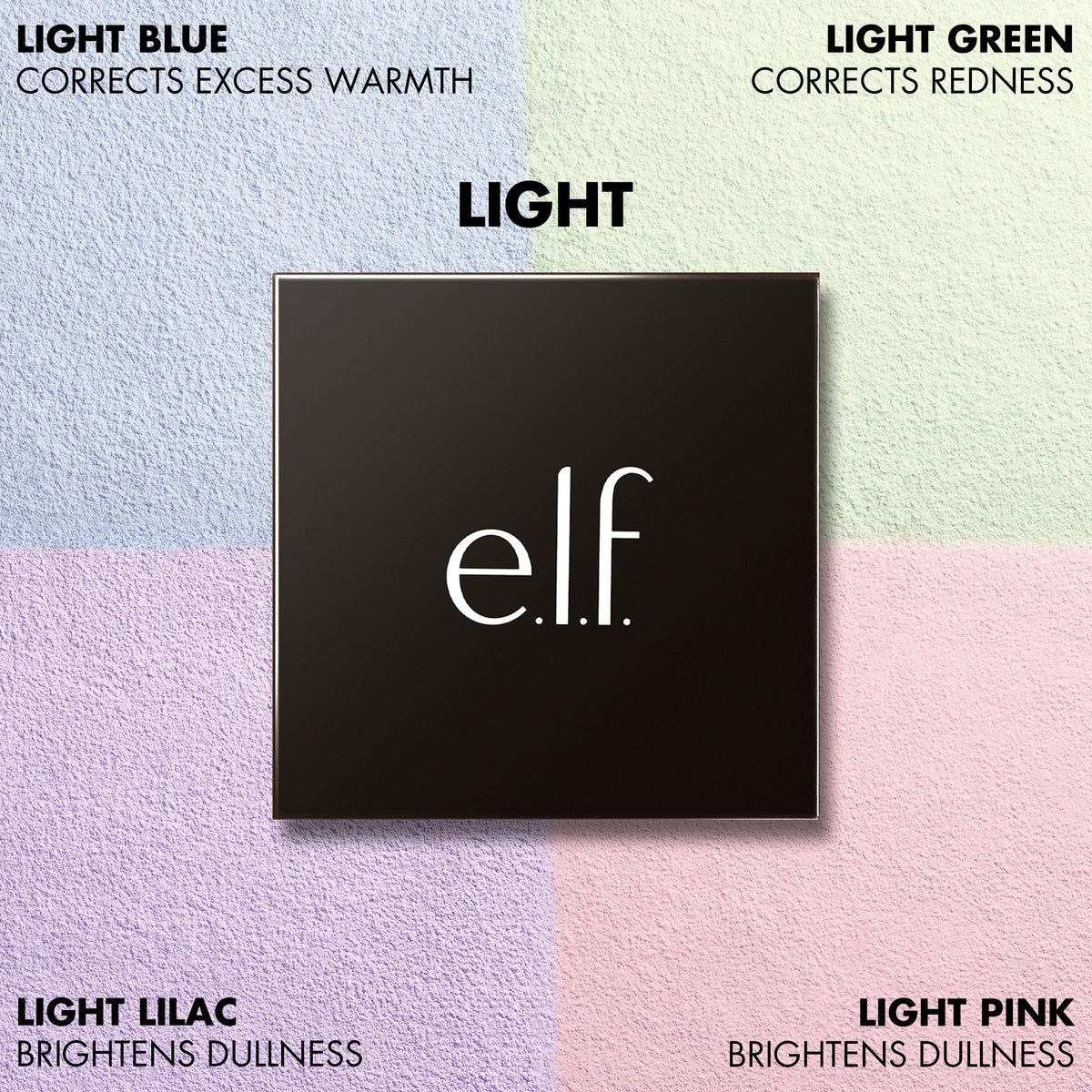 e.l.f. Set it Bright Powder Quad avec puff en velours inclus