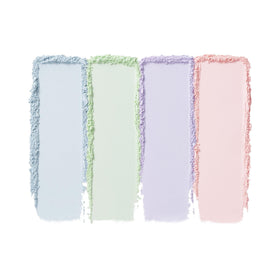 e.l.f. Set it Bright Powder Quad montrant les teintes sur la peau