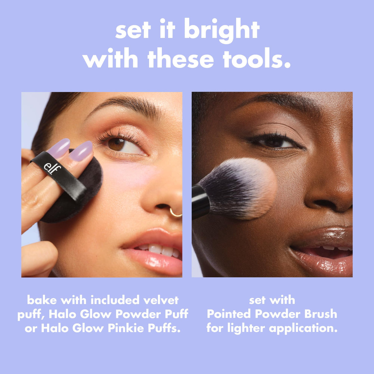 e.l.f. Set it Bright Powder Quad présentation sur fond neutre