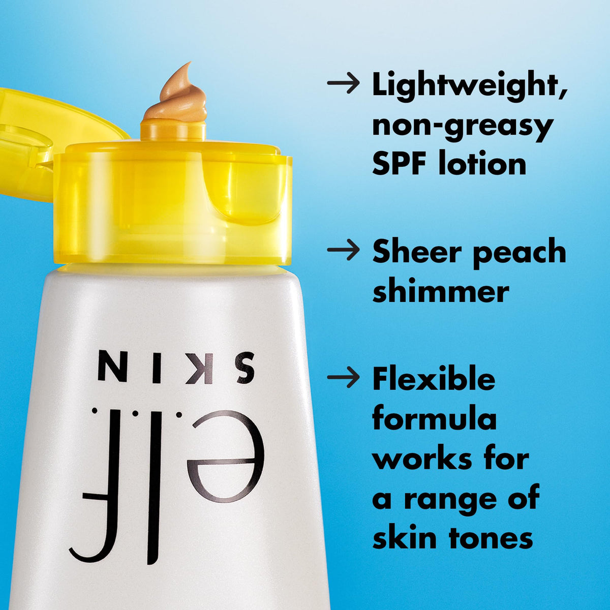 e.l.f. SKIN Suntouchable Whoa Glow SPF 30 en utilisation en extérieur