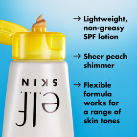 e.l.f. SKIN Whoa Glow SPF 30 Sunburst application sur la peau