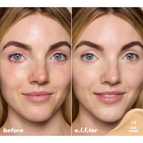 e.l.f. Soft Glam Satin Concealer sur un fond neutre