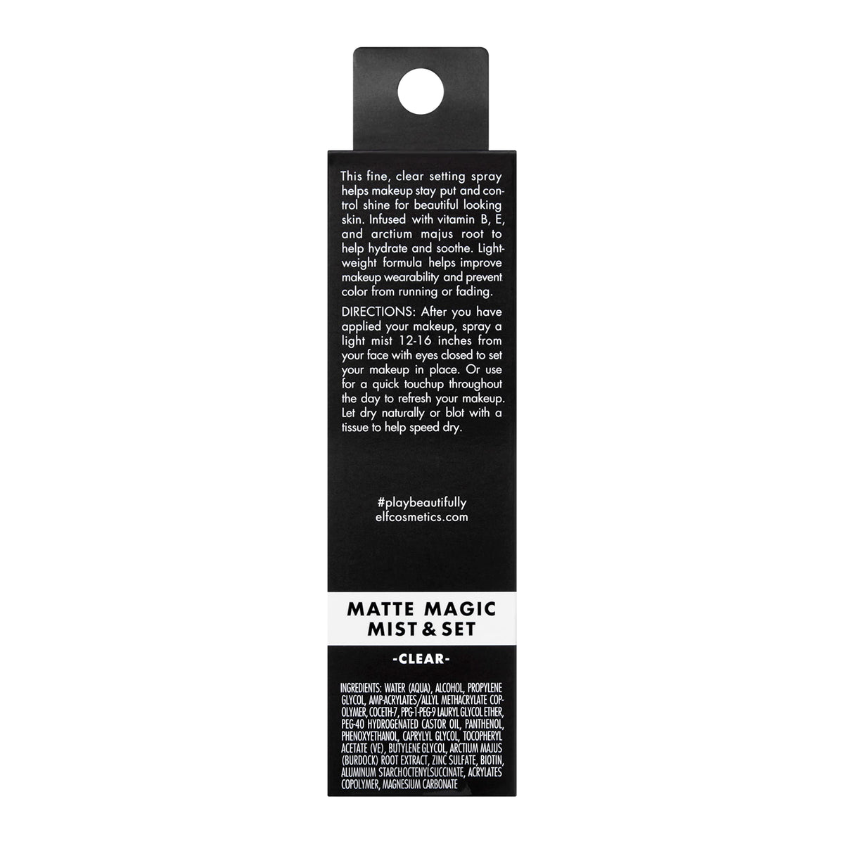 e.l.f. Spray Fixateur Matifiant 60ml application sur le visage