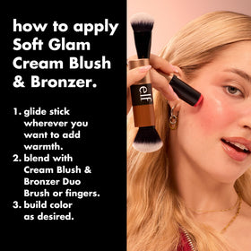 e.l.f. Stick Bronzer Crème Soft Glam application sur le visage