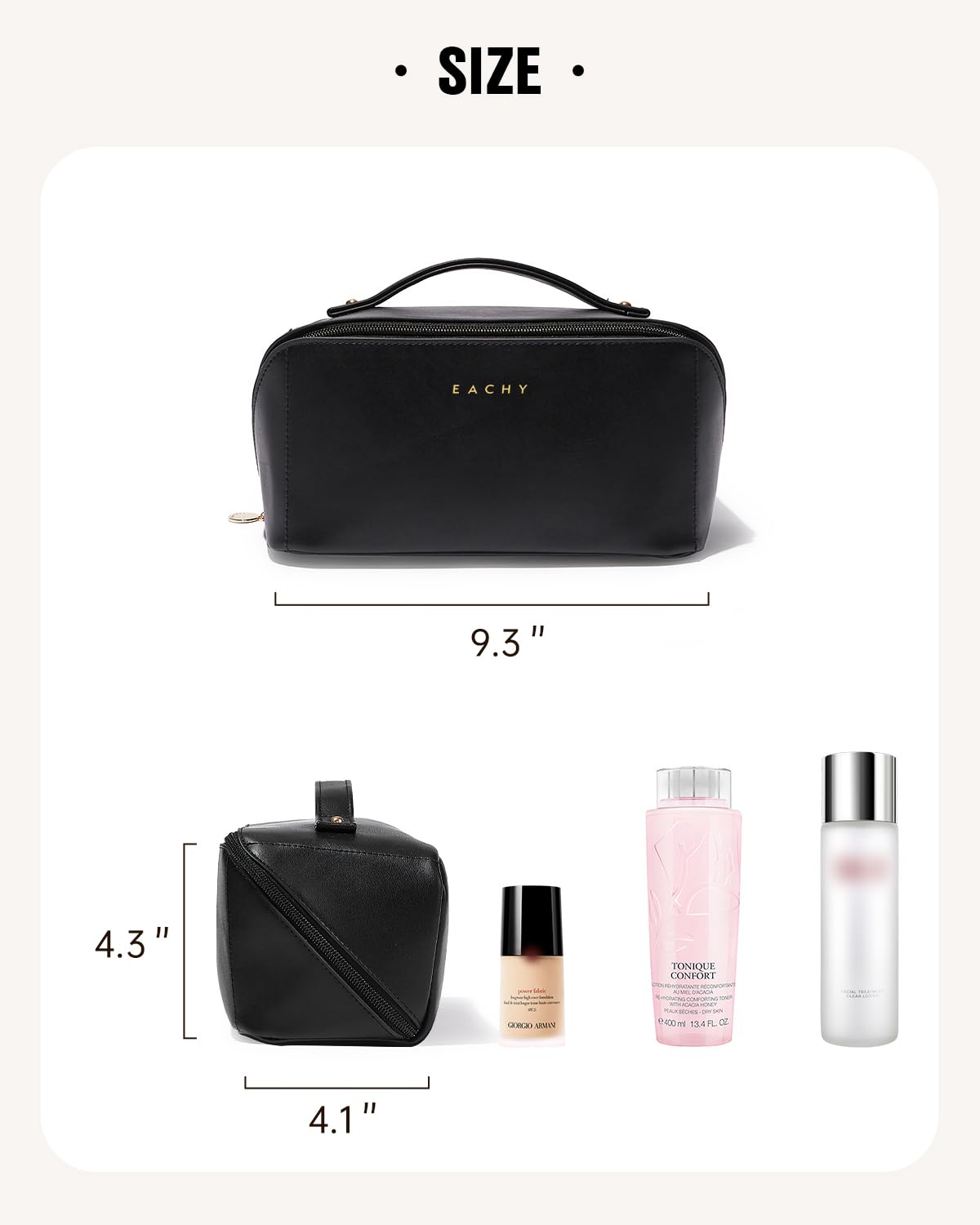 EACHY trousse de maquillage fermée vue arrière