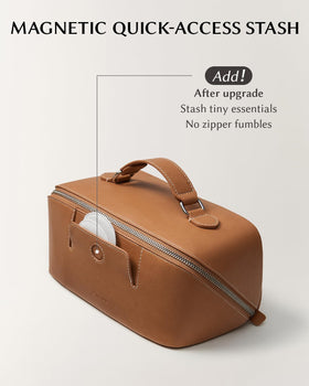 EACHY trousse de maquillage vue arrière mettant en avant le matériau imperméable