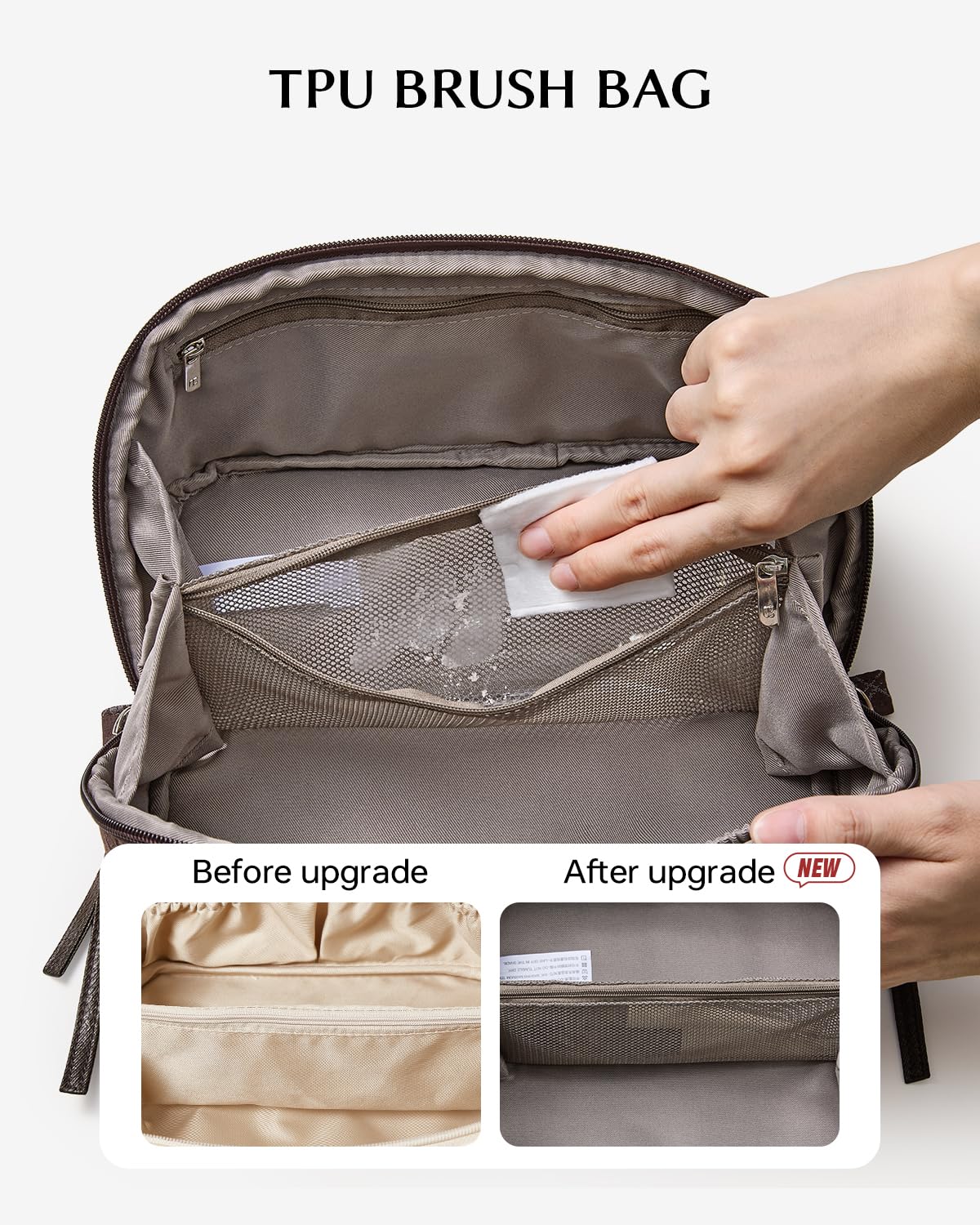 EACHY trousse de maquillage vue de côté avec zip