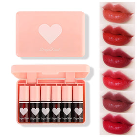 Eakroo Lip Tint 6 Couleurs avec applicateur sur fond blanc