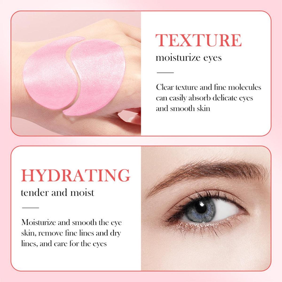 Eakroo Masques pour les Yeux 60PCS avec texture douce