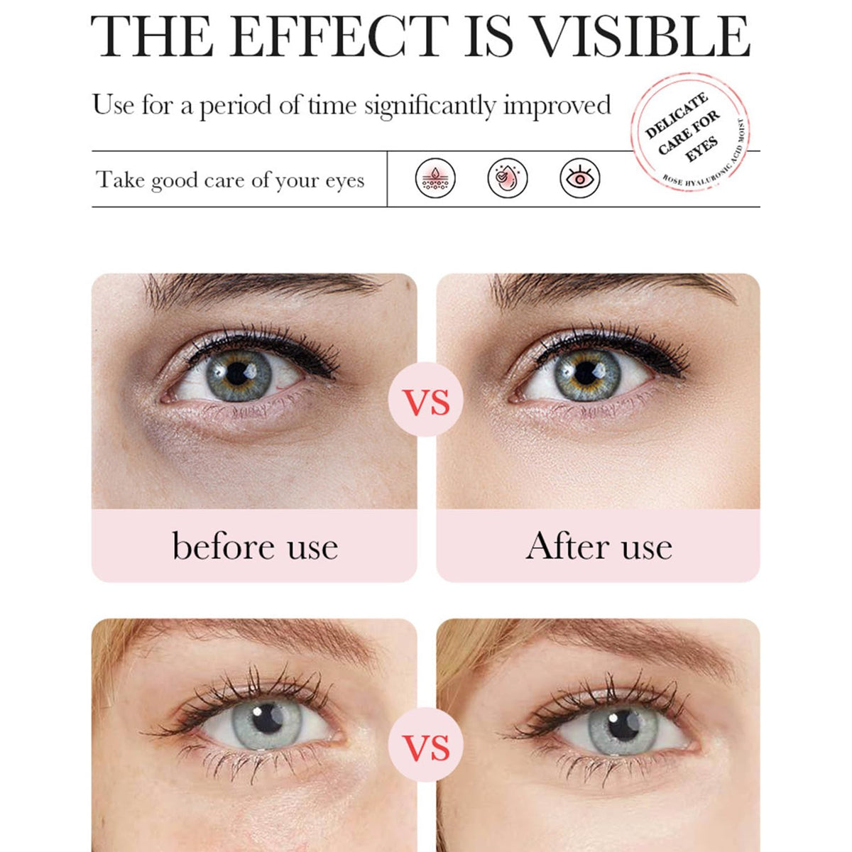 Eakroo Patches pour les Yeux en rose, présentation du produit