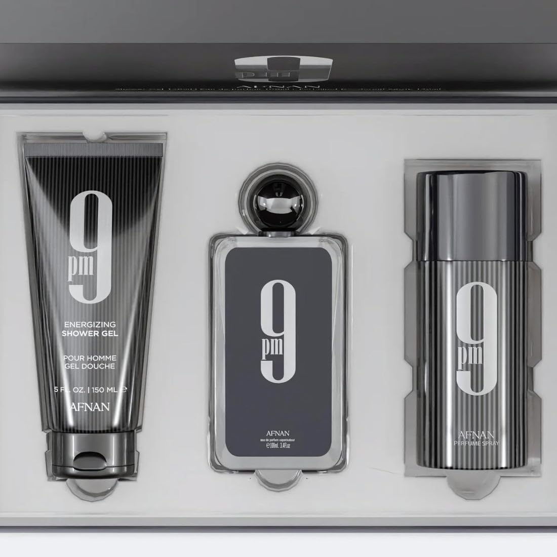 Eau de Parfum Afnan 9 PM 100ml avec flacon élégant