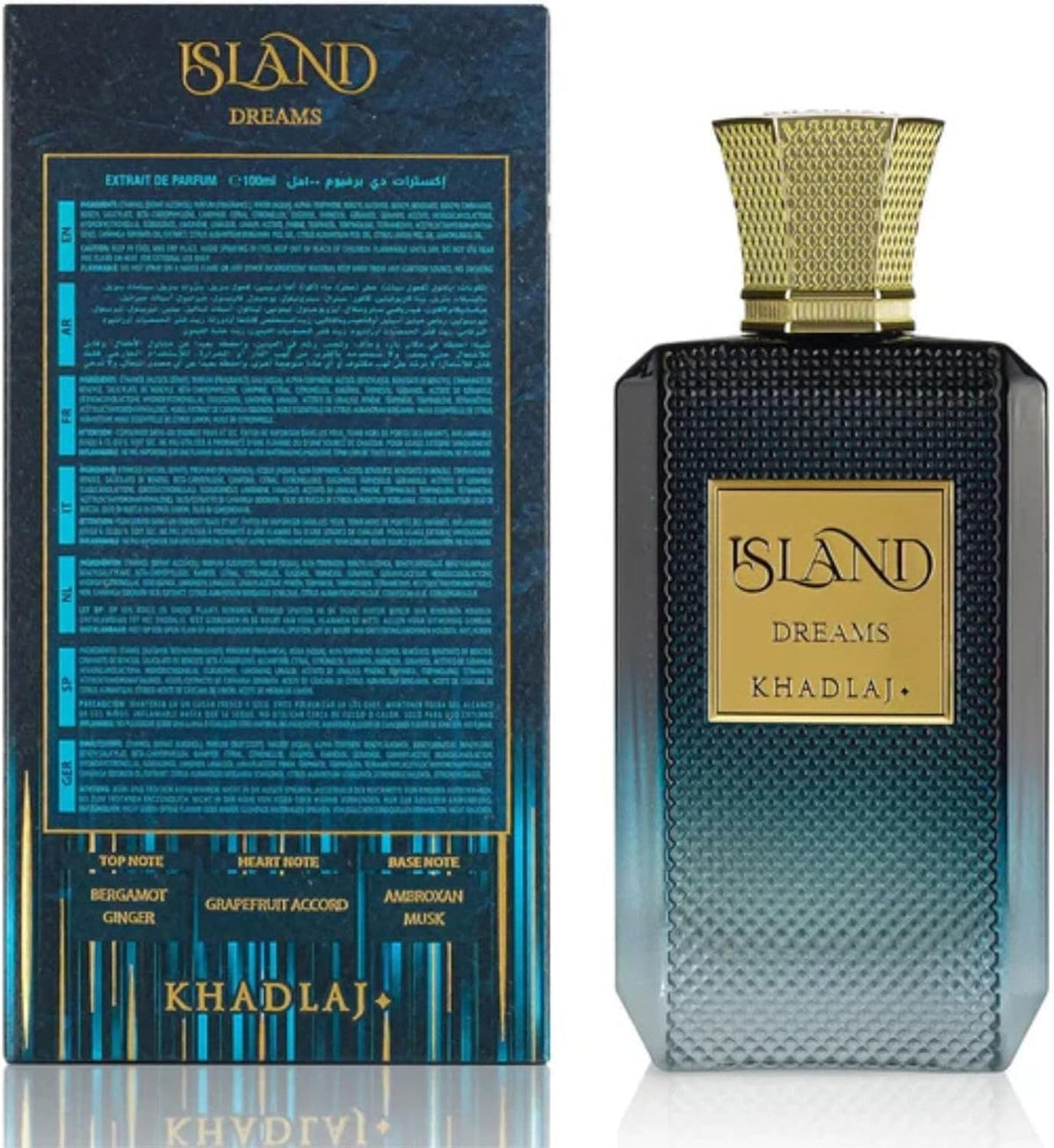 Eau de Parfum Khadlaj Island Dreams mise en scène élégante