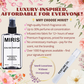 Eau de Parfum MIRIS 100 ml bouteille vue arrière