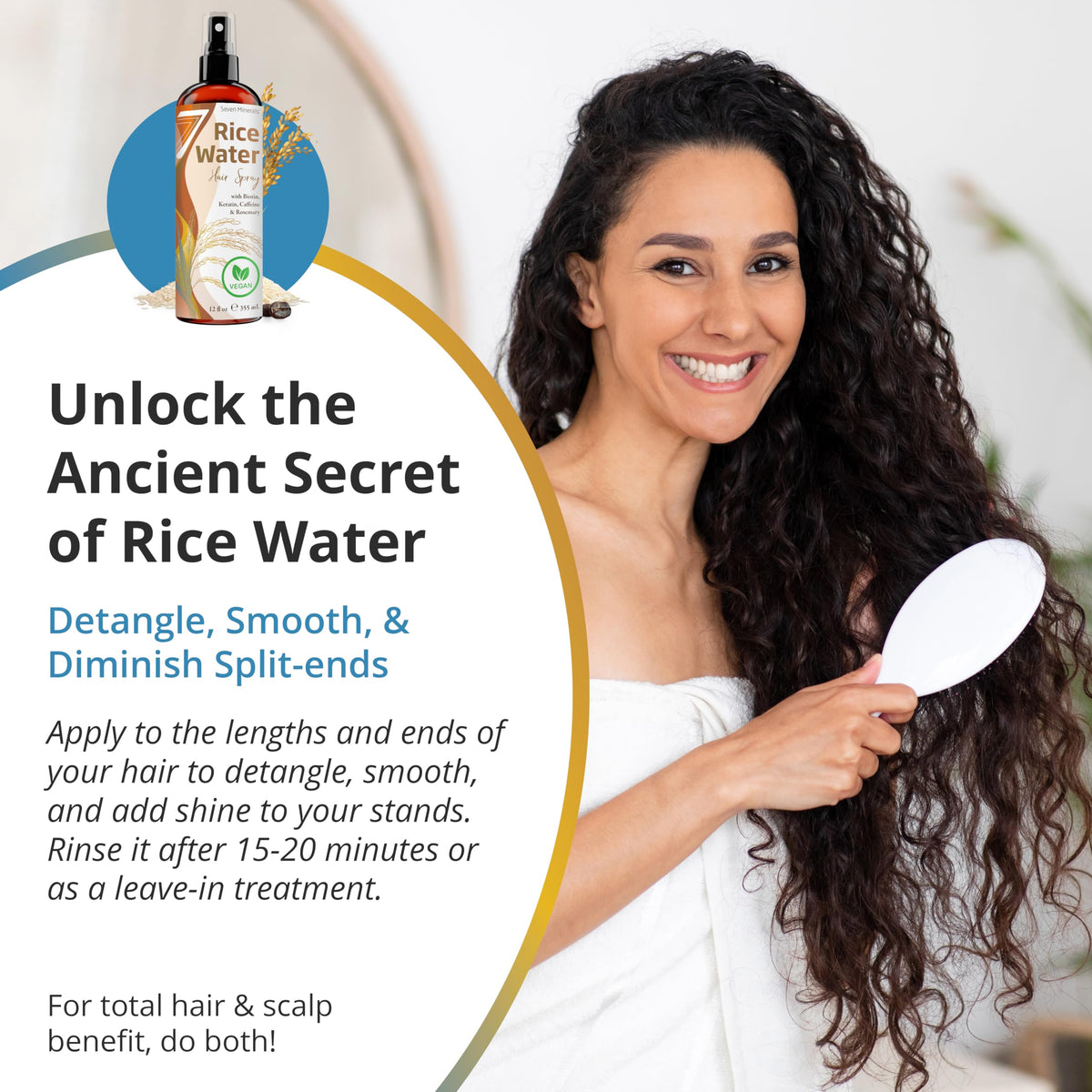 Eau de Riz Fermentée Seven Minerals avec ingrédients naturels