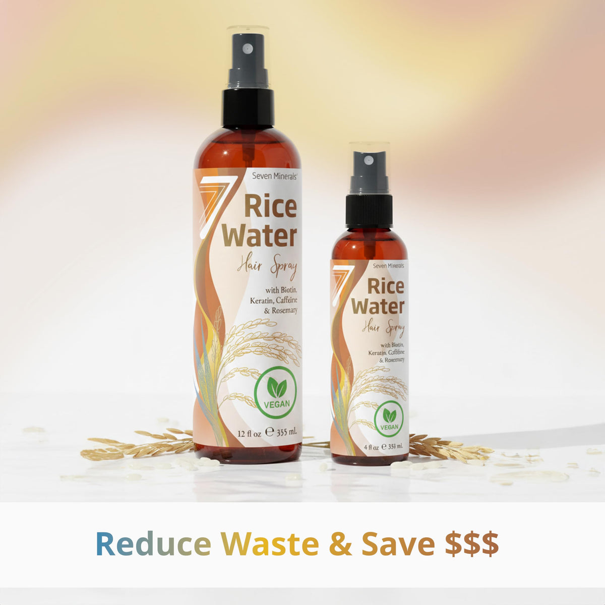 Eau de Riz Fermentée Seven Minerals en usage sur des cheveux