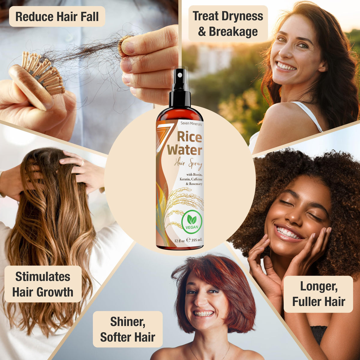 Eau de Riz Fermentée Seven Minerals sur une table en bois