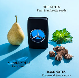 Eau de Toilette Mercedes Benz Man avec notes de poire et cèdre