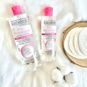 Eau Micellaire Evoluderm 540g montrant les ingrédients