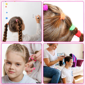 Échantillon de coiffure réalisée avec les élastiques ZHEWTOEN