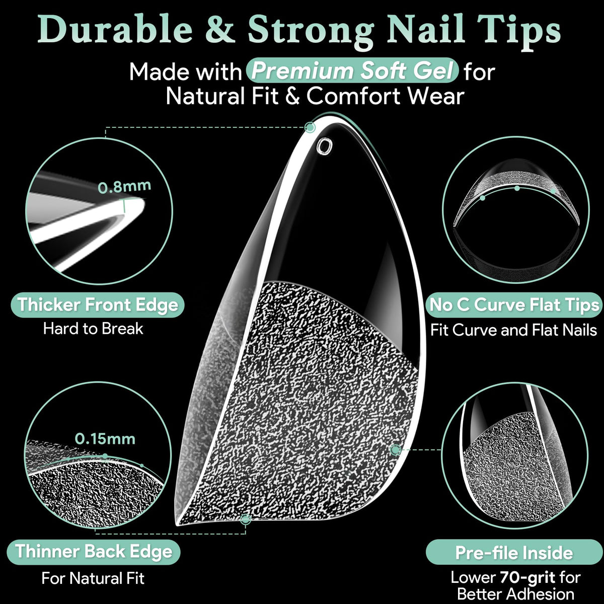 Échantillon de manucure avec tips d'ongles LEYKOSH