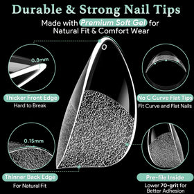 Échantillon de manucure avec tips d'ongles LEYKOSH