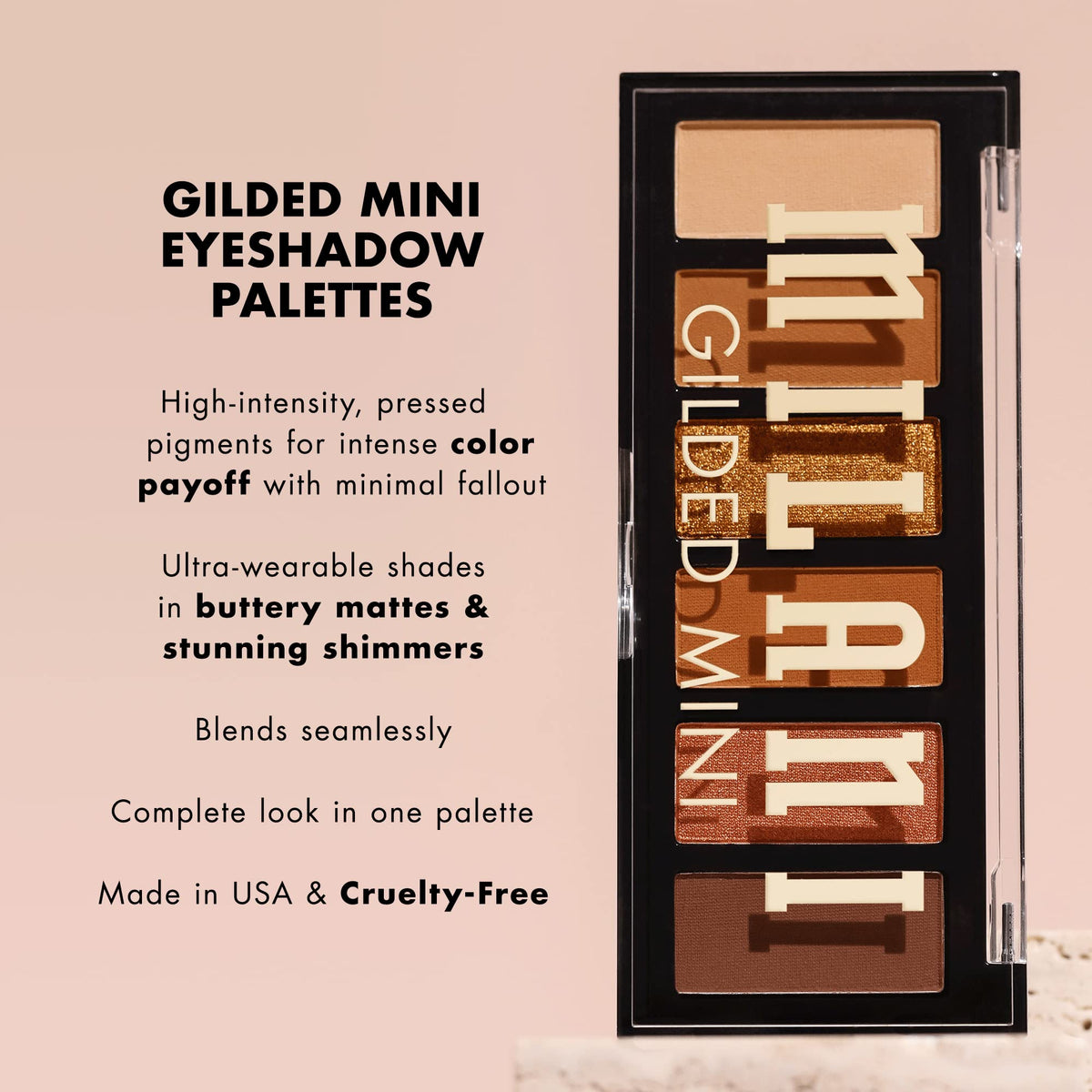 Échantillon de maquillage réalisé avec la palette Milani Champagne Problems