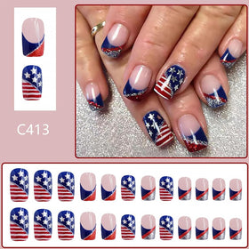 Échantillon des faux ongles press-on dans différentes tailles