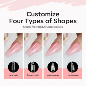 Echantillons d'ongles en gel réalisés avec le kit modelones