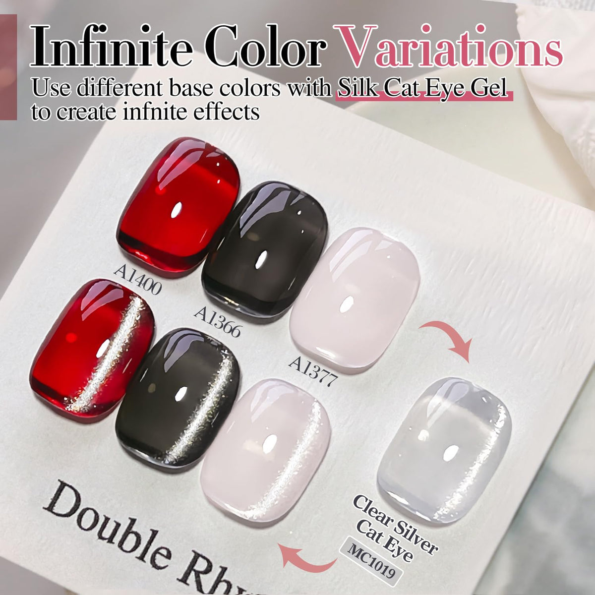Échantillons de couleurs de vernis gel Double Rhythm